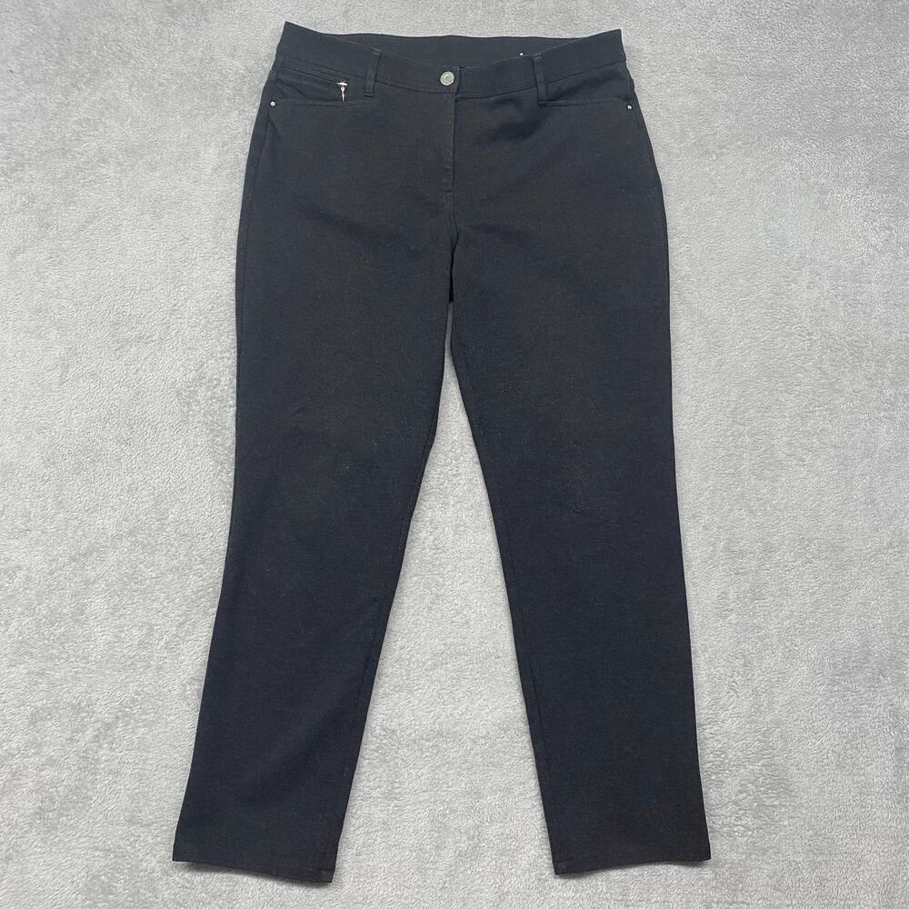 Chicos Pants Womens 16 Gray So Slimming Elastic Waist Stretch Comfort Casual 3